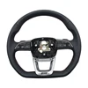 Smooth+Perforated Leather+Red Stitching+buttons paddles