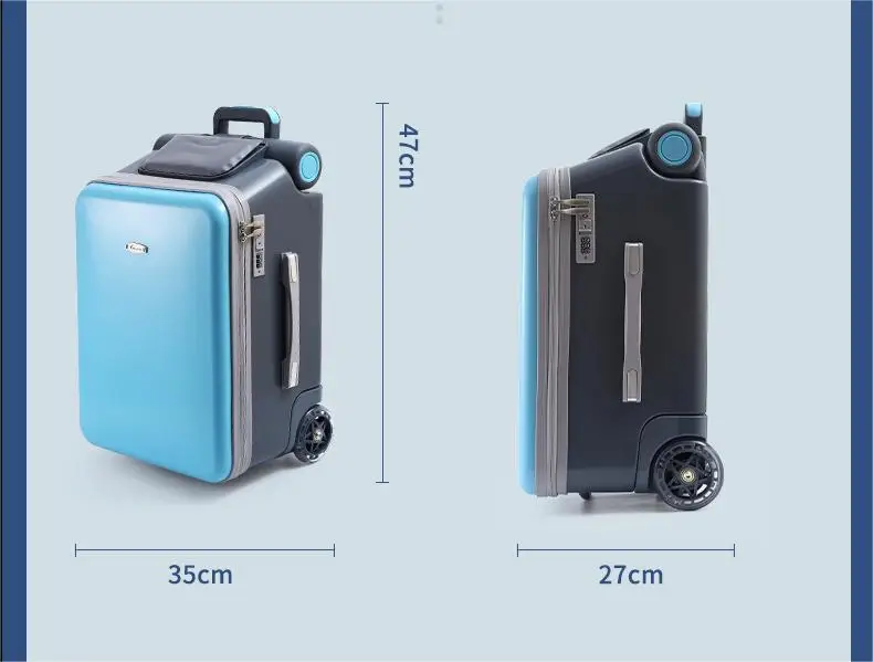 2in1 Kids Rolling Toddler Suitcase Riding And Sitting Boarding Travel