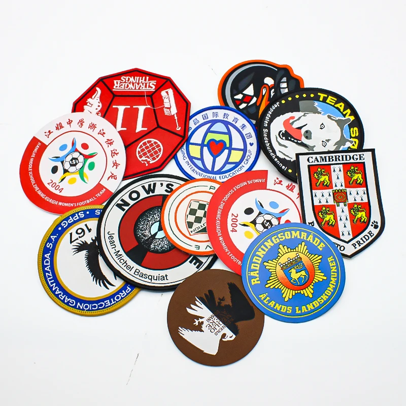Custom Logo Embroidered Patches Cartoon Iron-On Embroidery Patches with Beads Decoration for Clothing Main Material Fabric