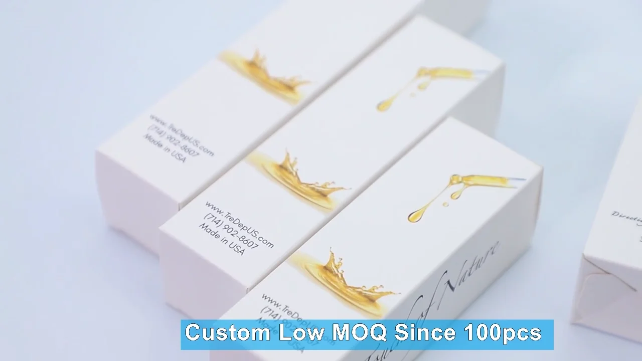Custom Printed Logo White Ivory Paper Cosmetic Skin Care Products ...