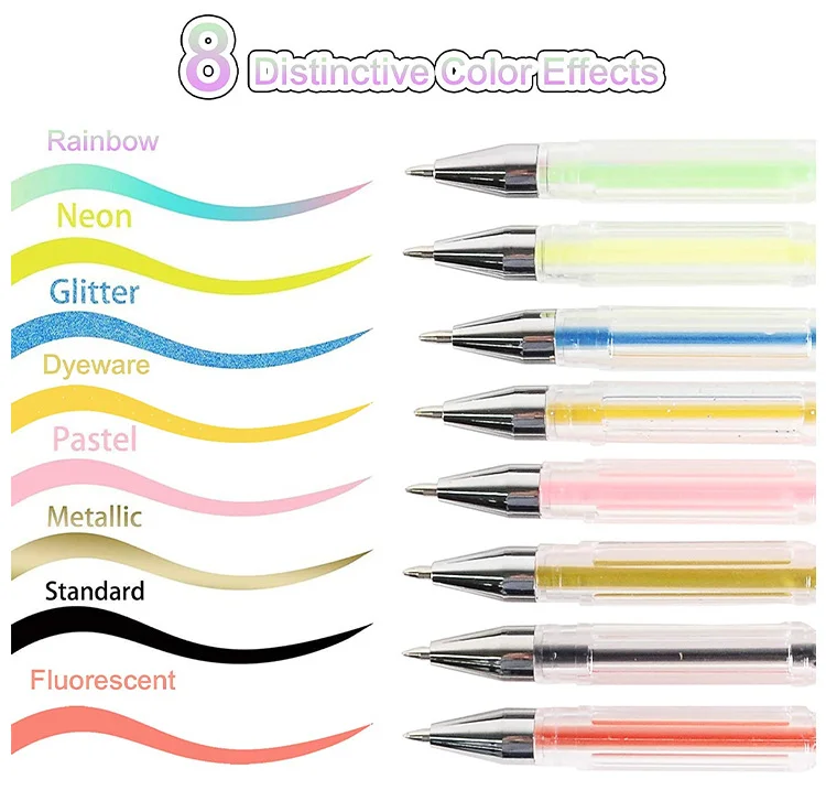 Гелевые ручки 360 цветов. Кисть с гибкой ручкой. Pens plus