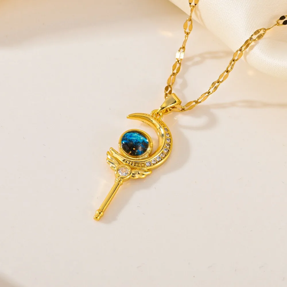 Collana Con Ciondolo Pianeta Cosmico E Cristallo – Gioiello Donne E Ragazze