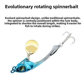 Esun String Moon VIB Zinc Alloy Artificial Hard Bait Rotating Sequins Long Throw Micro-Vibration Small Vibration Bass Fish Lure – Hard Lure – view 4