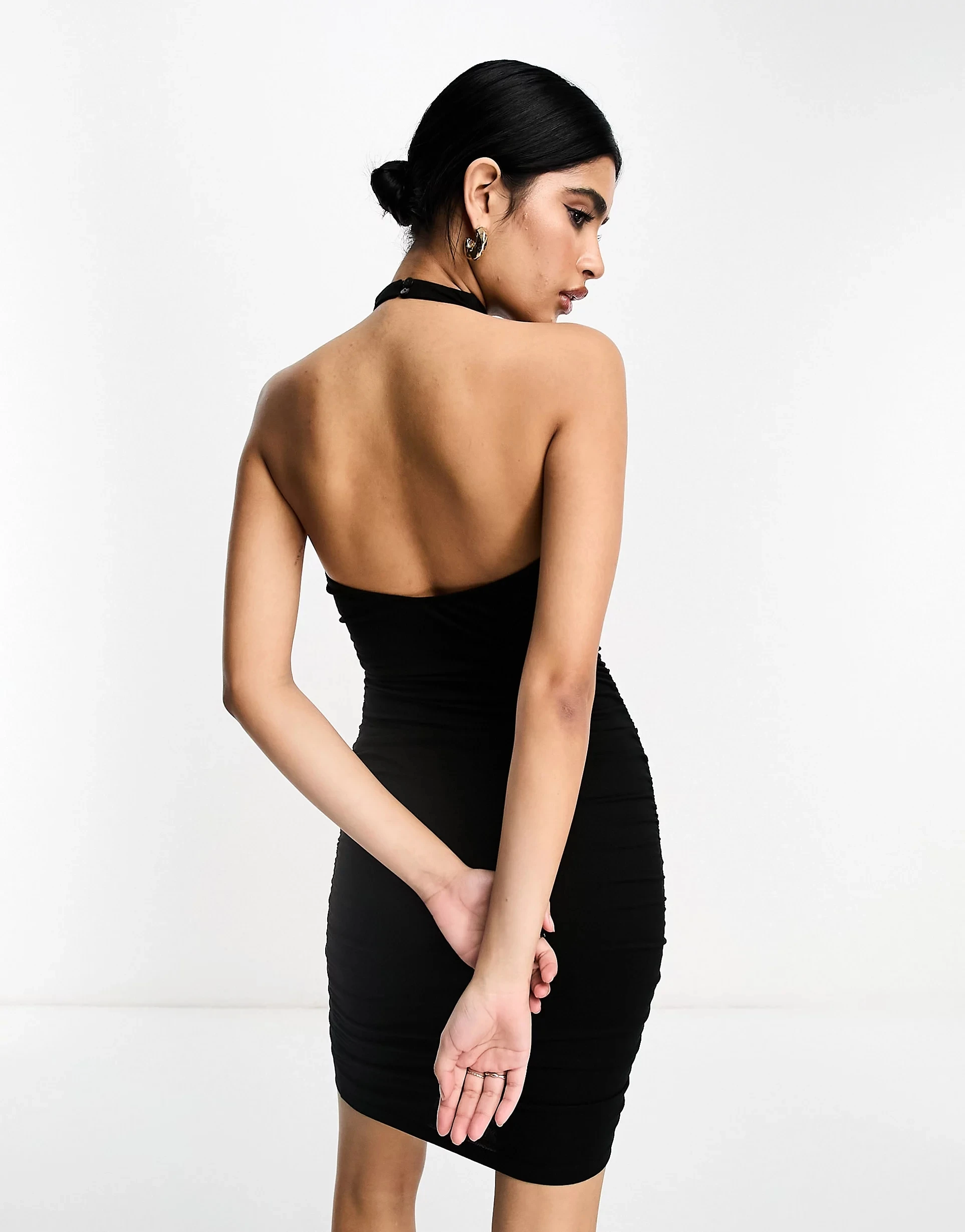 Halterneck Fitted Sexy Party Dresses Ruched Side Fashion Dress Cut Out Designer Club Dresses Halterneck Fitted Sexy Party Dresses Ruched Side Fashion Dress Cut Out Designer Club Dresses
