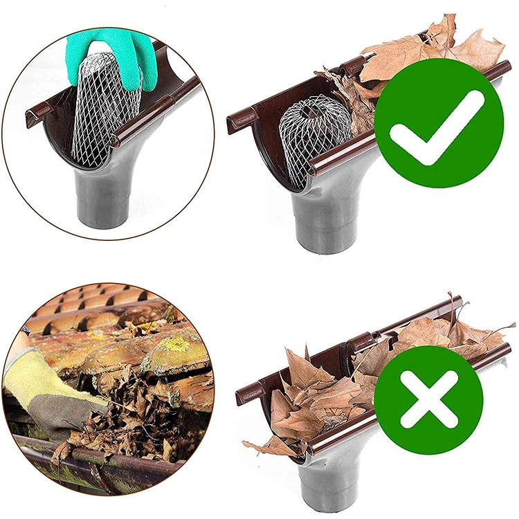 Cheap Iron Wire Mesh Down Pipe Gutter Supplies Drain Leaf Guard Covers Filter Strainer
