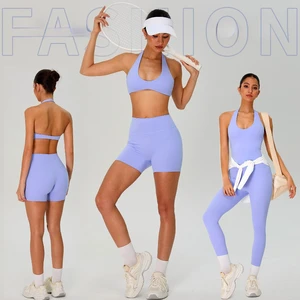 New Sports Two Piece Set for Women Quick Drying Bra Leisure Fitness Running Yoga Sets Slimming Yoga Suit