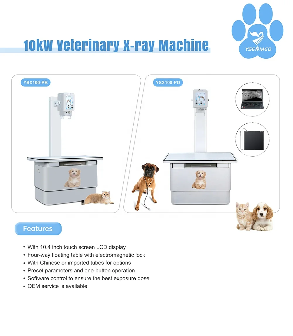 Dog Radiograph Machine YSX100-PD Ysenmed Dog X Ray Machine Digital Vet Dr X-ray Veterinary ...