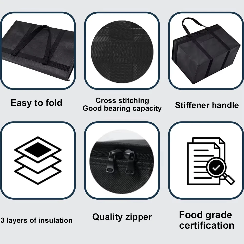 Wholesale Luxury Reusable Travel Beach Lunch Bag Folding Insulated Non-woven Fabric Cooler Bag Dot Pattern details