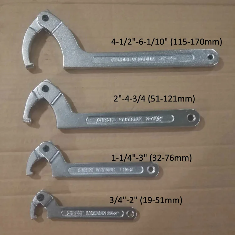 Adjustable C Hook Spanner Wrench with