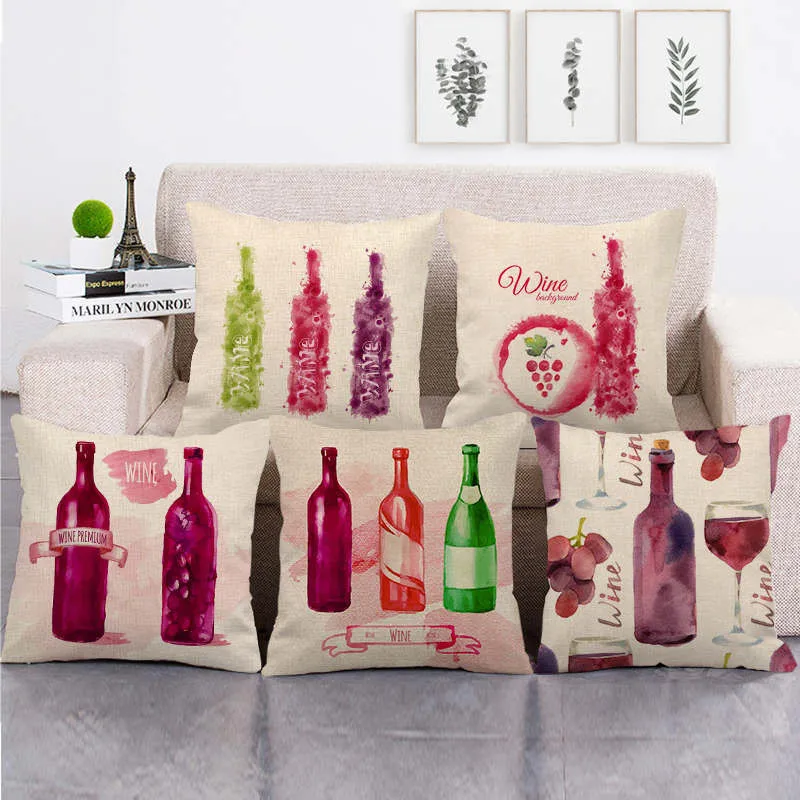 wine pillow covers