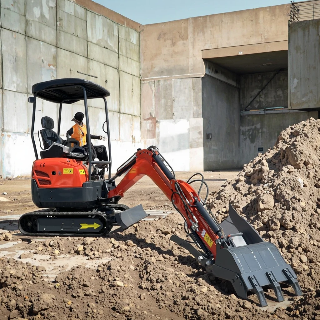 Мини екскаватори са ротацијом стреле 1,6 тоне 1,8 тоне 2 тоне багер кабина EPA EURO 5 стандард цени мини екскаватора супер попусти