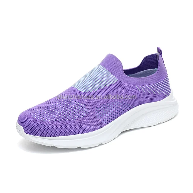 ODM Hongyan Women's Casual Sports Shoes Korean Transparent Fly Knit for Riding Fashion Trend Upper Material