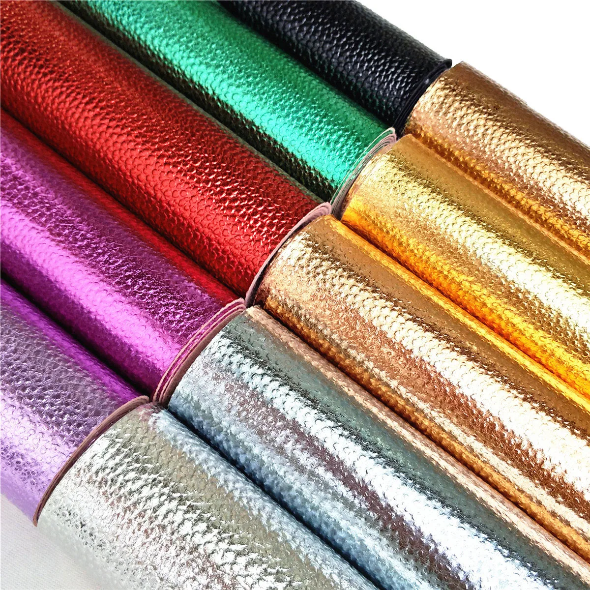 Metallic Faux-Leather Sheets  Colorful Metallic Pleather Fabric