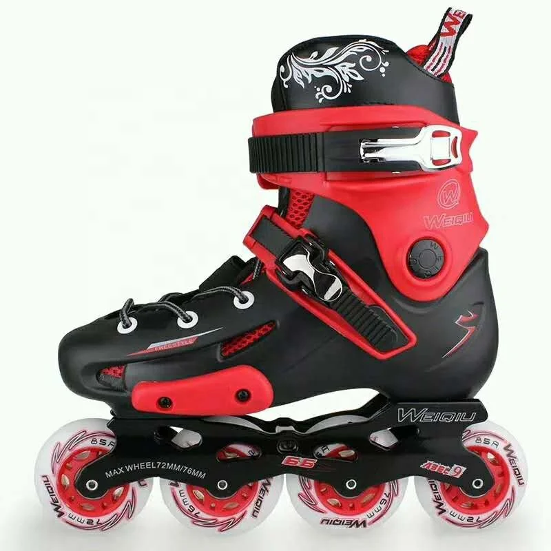 工厂批发成人自由式激流回旋硬靴直排轮滑鞋