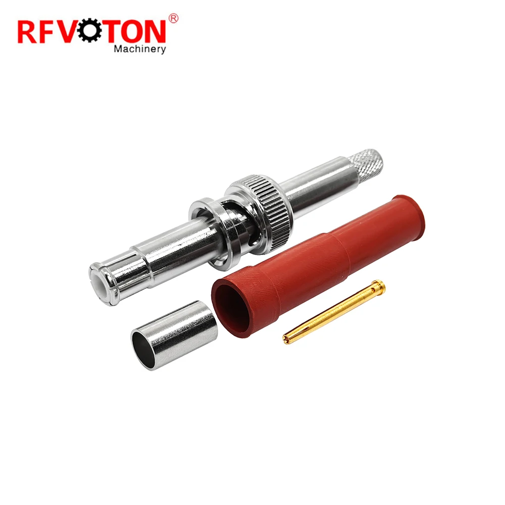 Factory SHV Male Plug High Voltage Crimp 10000V 10K for Rg59 Cable Brass RF Connector Converter (Rf) Coaxial Connecteur  Rohs