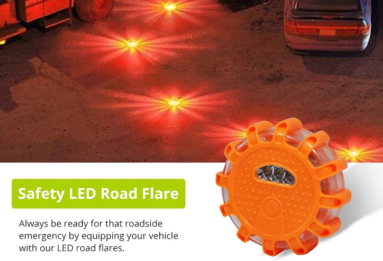 Rechargeable Roadside Safety Emergency Traffic Warn Light Disc Beacon