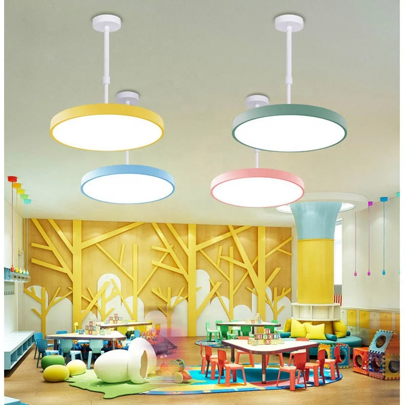 Modern Pendant Lighting Iron Rod Round Black Chandeliers Ceiling Pendant Lights for Kitchen Island Restaurant Cafe