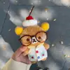 Completo per neonato Rilakkuma-bear con stampa leopardata e occhiali-1 set