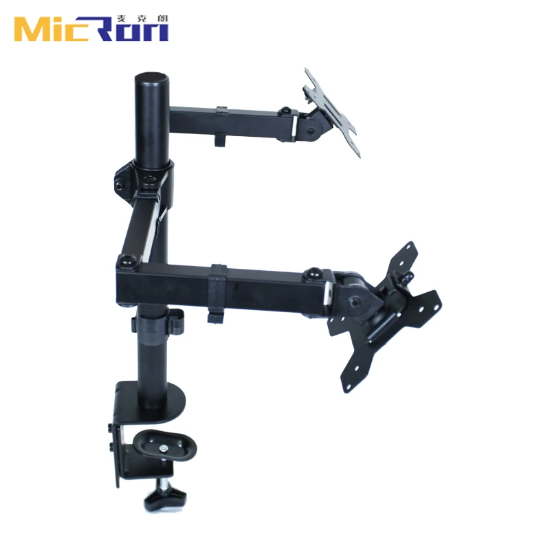 Adjustable Computer Dual Monitor Holder Arm Desk Mount Stand
