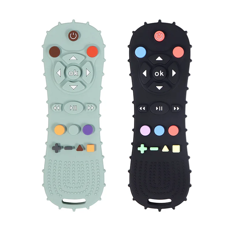 New Design 6-12 Month BPA Free  Baby Teething Toy Funny TV Remote Control Shape Teething Relief Toys factory