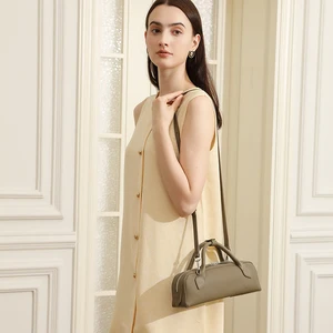 Manufacturer Wholesale Women's Retro Genuine Leather Waterproof Zipper Closure High-quality Shoulder Handbag OEM/ODM Custom Logo