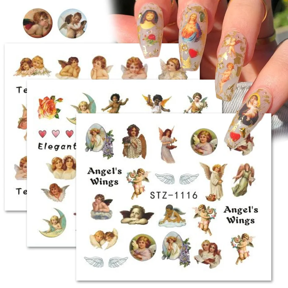 Amazon.com: Angel Nail Stickers, 11 Sheets 3D Self-Adhesive Baby Angels  Nail Decals Cupid Angel Eros Flower Bird Nail Design for Women Girl DIY Nail  Design Supplies : Beauty & Personal Care