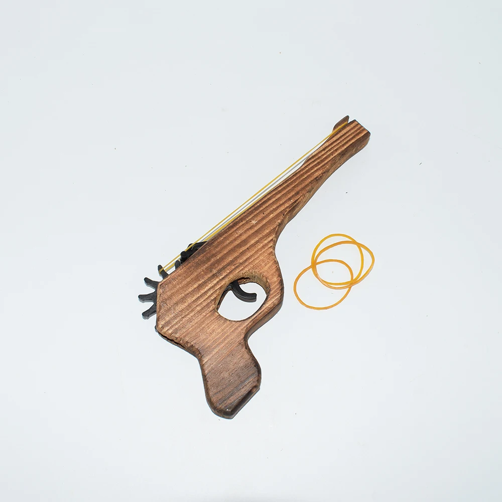 大人気 手作り知育玩具 木製銃 屋外スポーツ射撃用 子供向け木製 