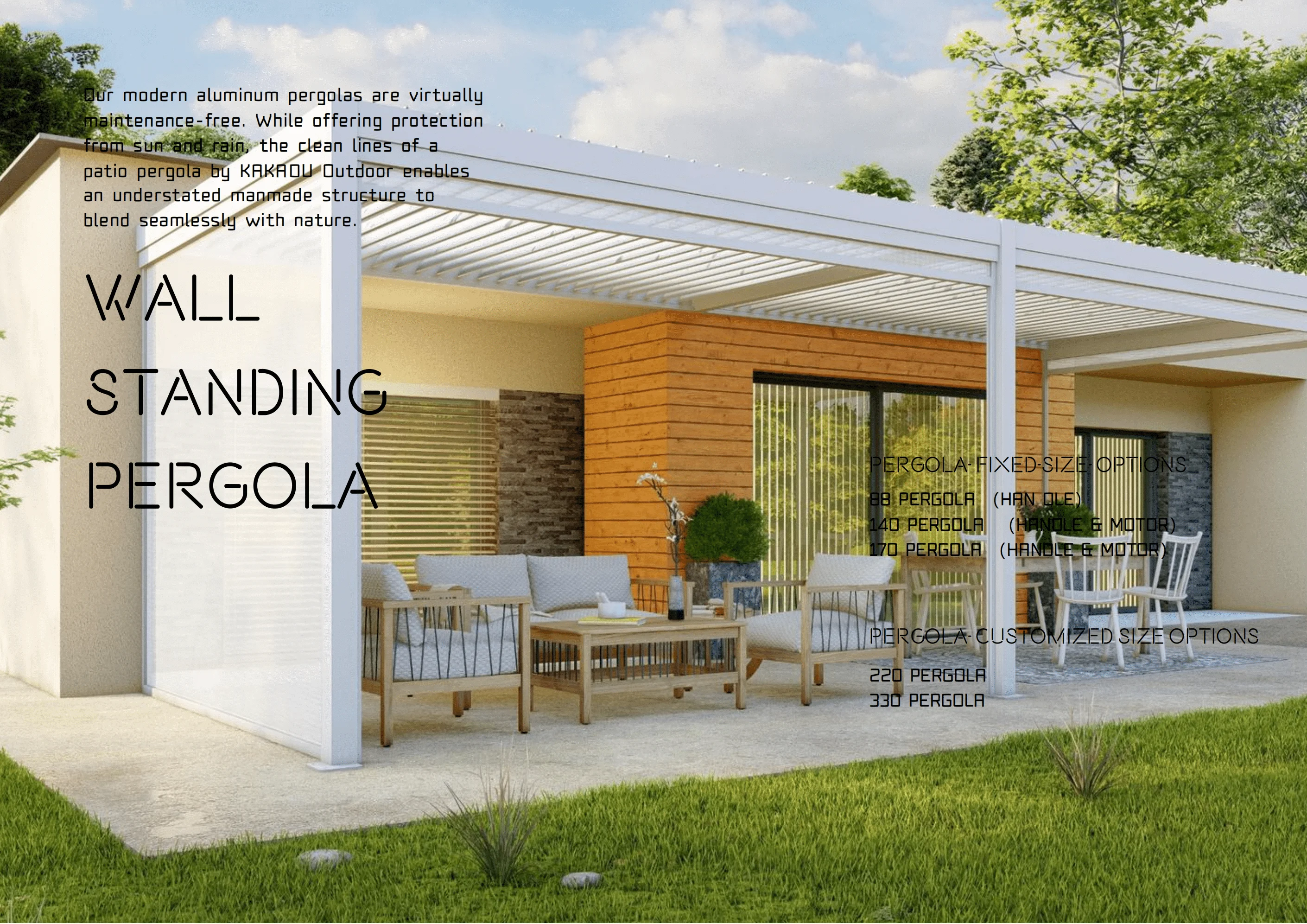 Kakadu Patio Pergola Design Pergola Waterproof Outdoor Structures ...