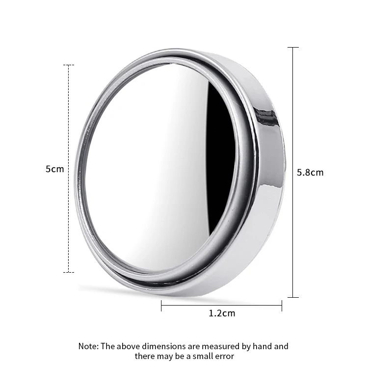Universal HD Blind Spot Mirror Wide Angle Adjustable Rotating Rearview Mirror Small Circular Mirror Car Parts and Accessories