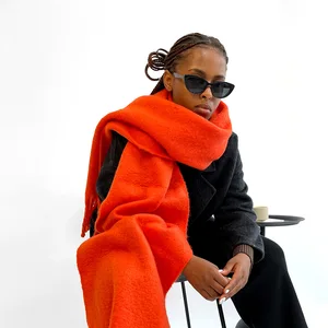 Roregal Winter High Quality Scarf Women Luxury Wholesale Ladies Polyester Scarf Shawls Warm Thick Scarf Winter