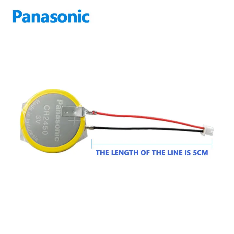 Panasonic CR2450 3V Button Cell Batteries Lead Connector for PLC Servo Controllable Programmer
