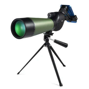 LUXUN High Quality Outdoor Spotting Scope 20-60x80 Bird Watching Scope Zoom Telescope Monocular With Tripod Waterproof Scope