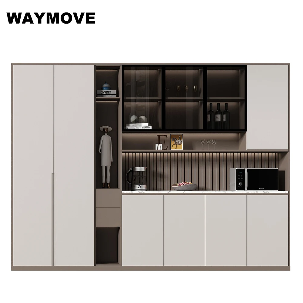 Large TKA China Wine Cabinet with HDF Wood Panel Elegant Wine Storage Solution