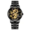 Black dial, black case, black strap