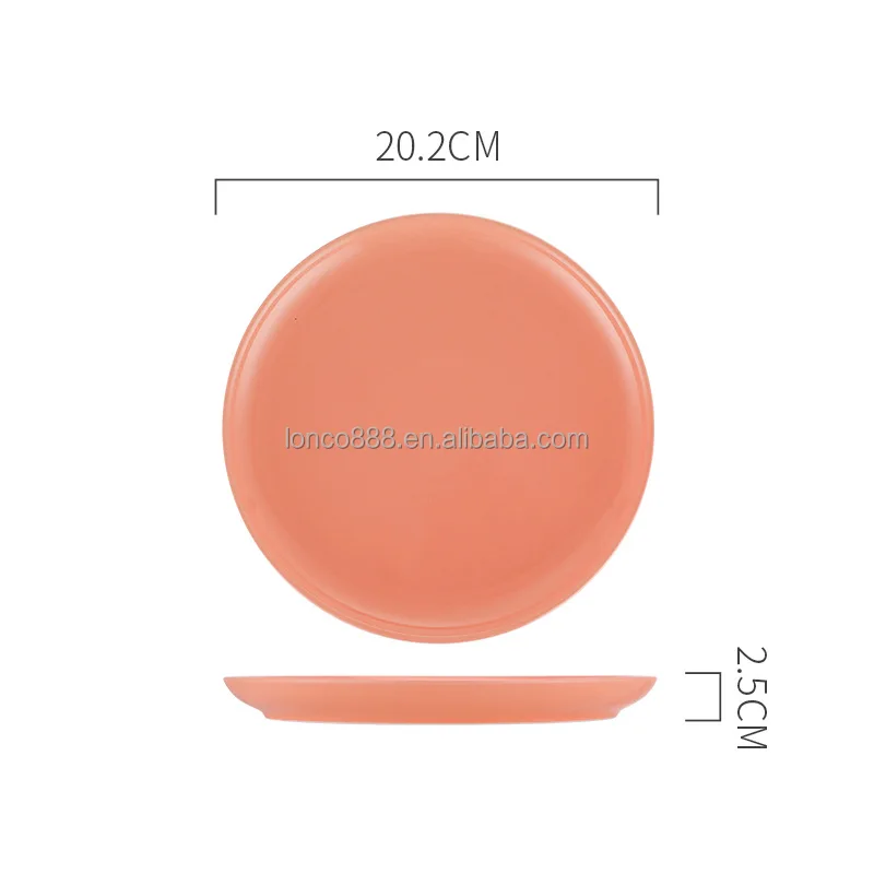 P58 Glazed Yellow Green Ceramic Crockery Plates Sets Dinnerware