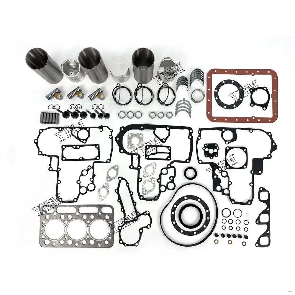 Engine Rebuilding Kit With Cylinder Gasket Set Piston Rings Liner Bearing Valves Fit for Kubota D1301