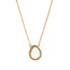 Collana con scatola in vetro con diamanti colorati a goccia d'acqua