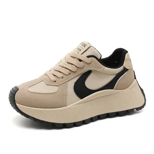 BN001 New Women's Shoes Heightening Sneakers 2026 Round Head Casual Platform Women's Shoes Student Fashion