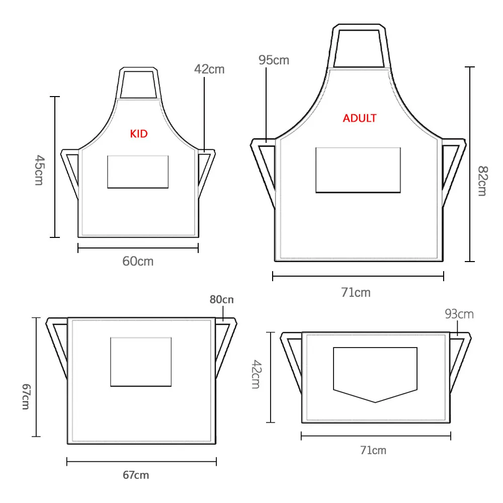Custom Logo Waterproof Dishwasher Apron Polyester 100% Organic Cotton Canvas Cleaning Cooking Kitchen Chef Aprons for Women