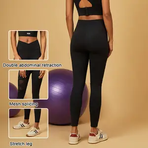 High Waisted Sexy Mesh Sports Yoga Pants With Hip Lifting and Slimming Functions Newly Produced High Waist Workout Fitness