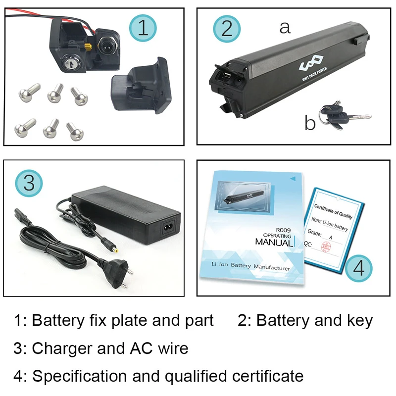 Batteria per bici Dorado da 48 V e 20 Ah per uso urbano, compatibile con la batteria Sam Sung da 5000 mAh._voghion.com