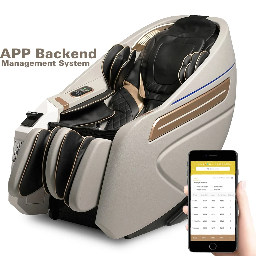 GUOHENG ビジネスコイン ビル操作式 商用 4D ゼログラビティ フルボディ ベンディング マッサージチェア クレジットカードマシン付き