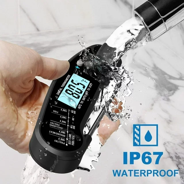 Bottle Opener Folding Probe Food Thermometer Water Thermometer Waterproof Kitchen Cooking Barbecue BBQ Meat Thermometer