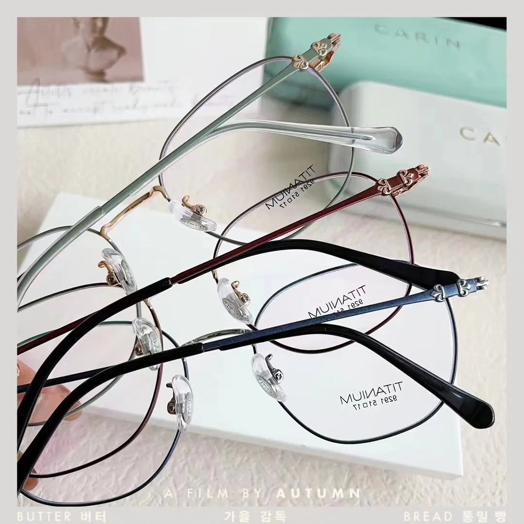 Fashion Kacamata Mewah 2022 Mode Terbaru Bingkai Kacamata Titanium Bingkai  Optik untuk Kacamata Mata Outlet Pabrik WK9291