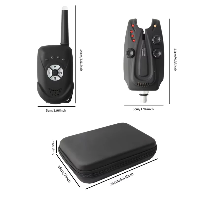 JSFUN Adjustable LED Carp Fishing Alarm Bite 1+3 Set High Sensitivity Smart  Portable Fishing Accessories JS-B3