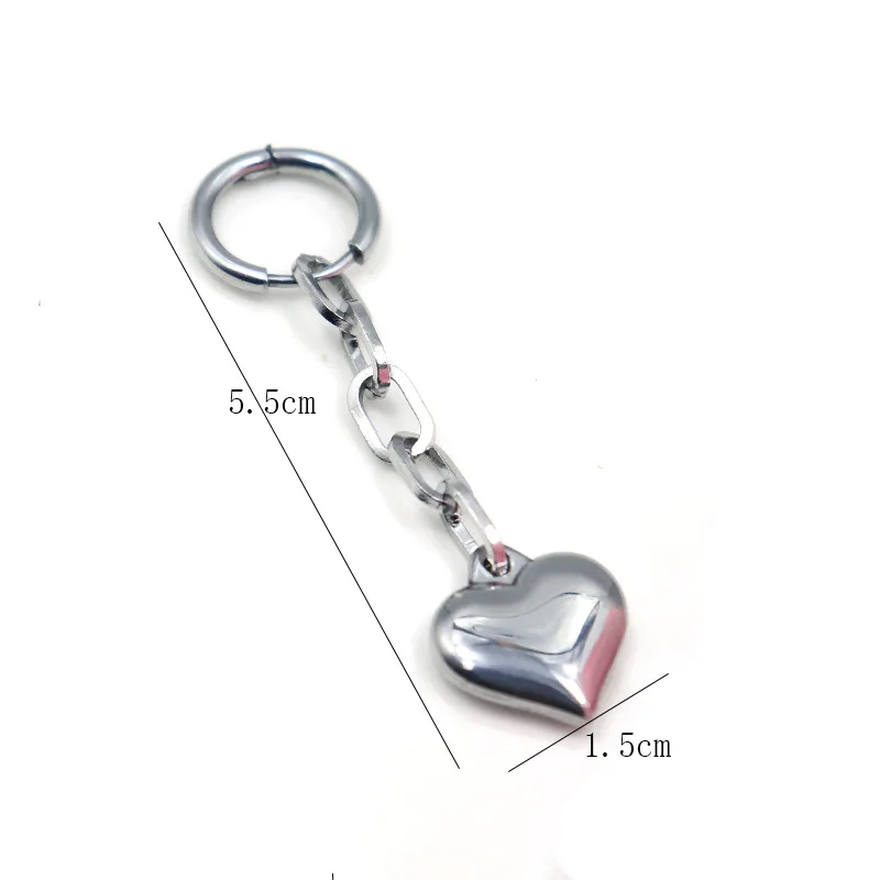 2 Designs Death Note Stainless Steel Heart Earring Ryuk Same Style Anime Stainless Steel Jewelry Earrings for Men Women
