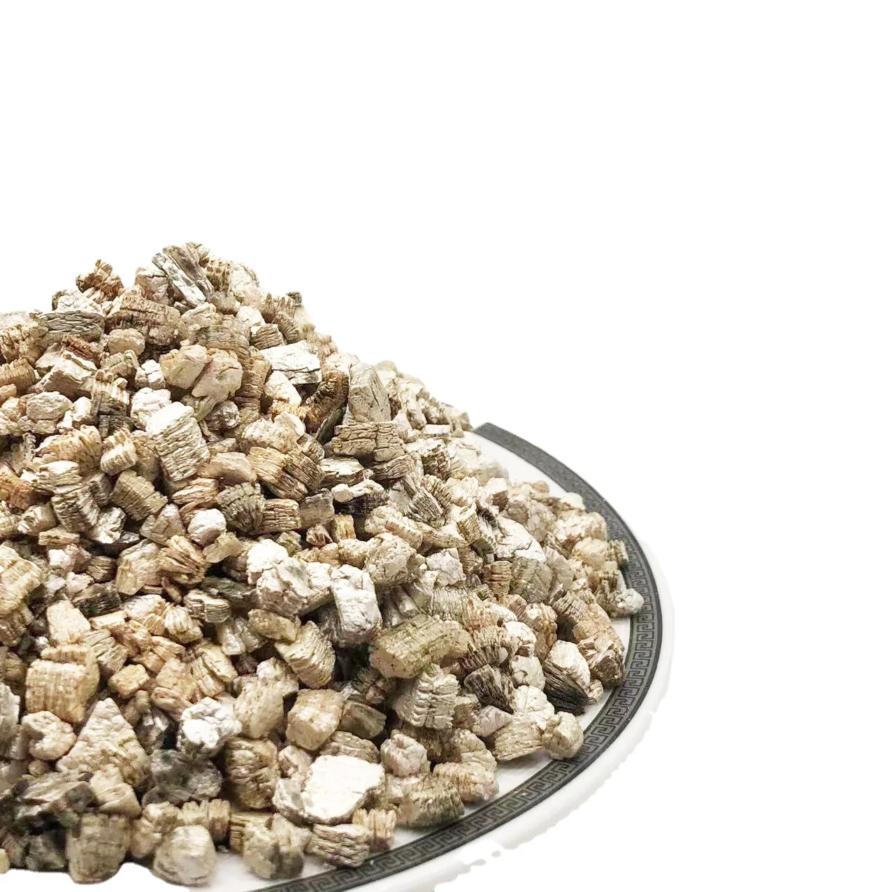 Оптовая продажа, расширенный вермикулит 5-8 мм, серебристо-белый вермикулит