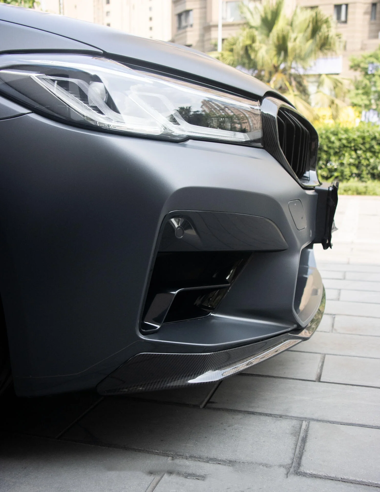 Front Bumper Lip Cs Style Carbon Fiber For F90 M5 Front Lip Perfect ...