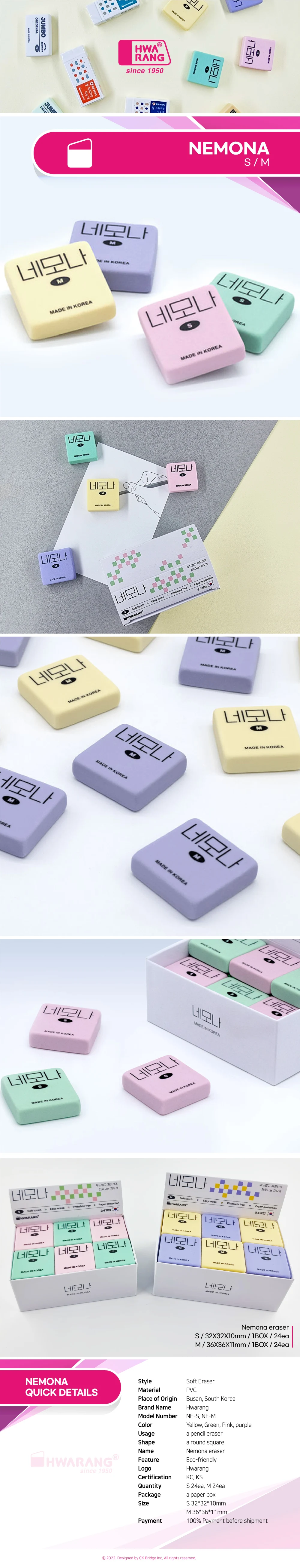 Hot Sale Jumbo Pp Color Eraser Wholesale Durable School & Office