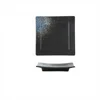 7 inch  square plate-blue ice black